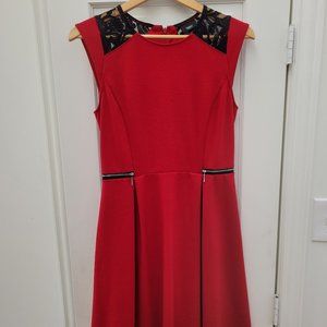 RED and BLACK LACE DRESS
